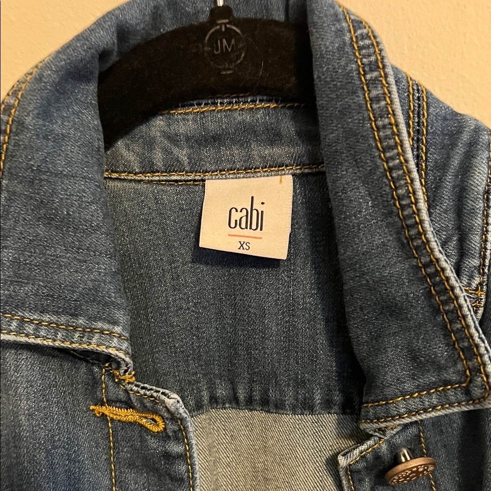 CAbi Blue Denim cropped Jacket - Picture 2 of 5